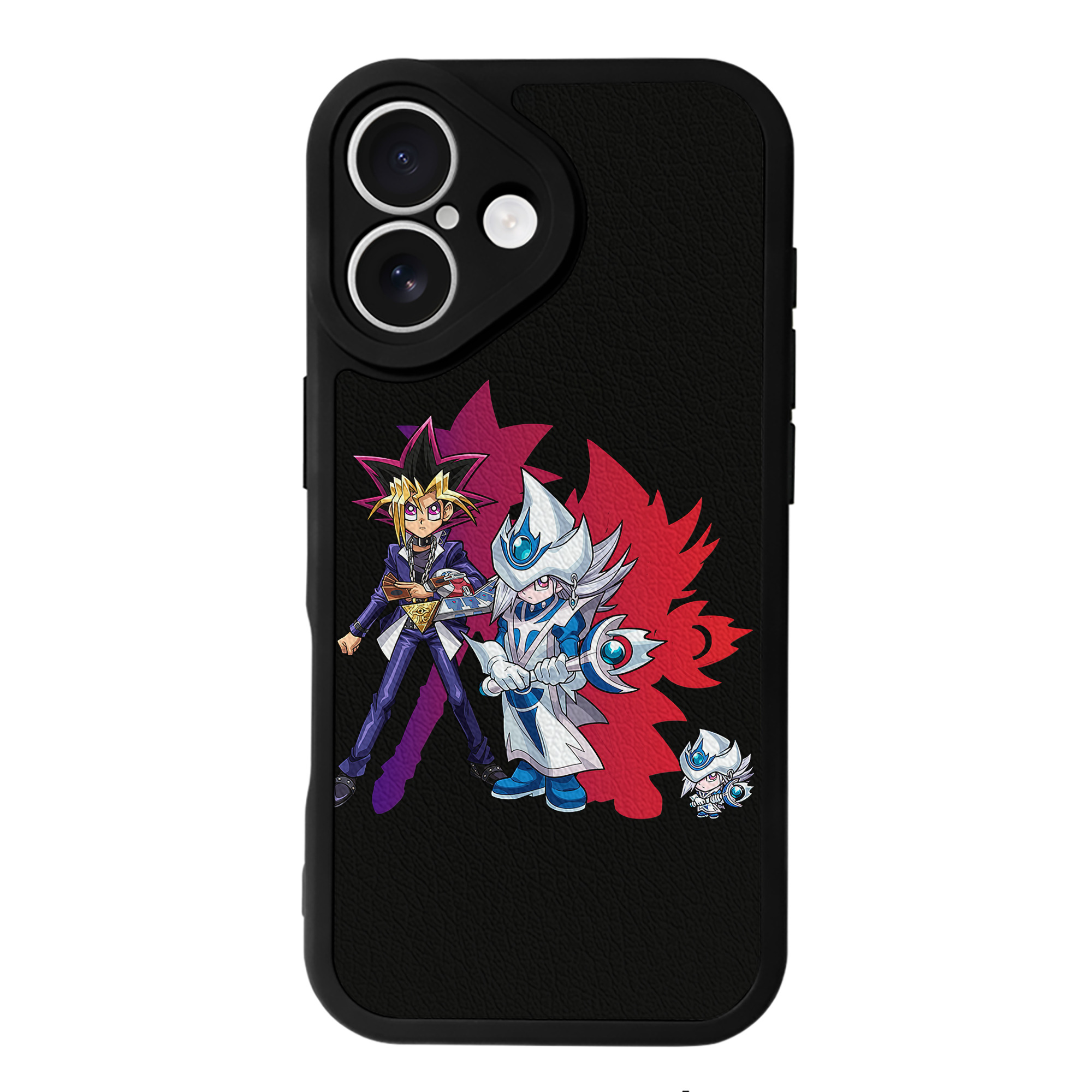 （画像用） 遊☆戯☆王 Yu-Gi-Oh! 【iPhone 16シリーズ対応】シリコンスマホケース（レザー調） 材質：シリコン
